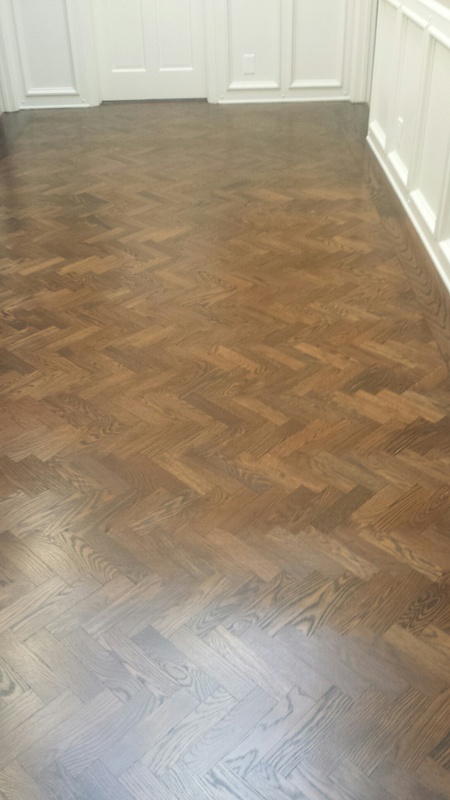 Refinished Herringbone Flooring