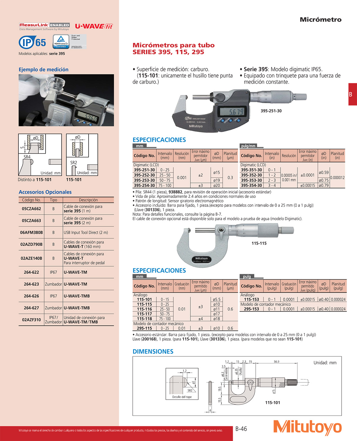 Micrómetros para tubo 