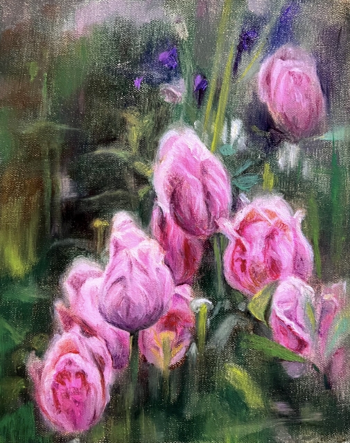 Gomes, Dreaming of Spring, 10" x 8" Oil