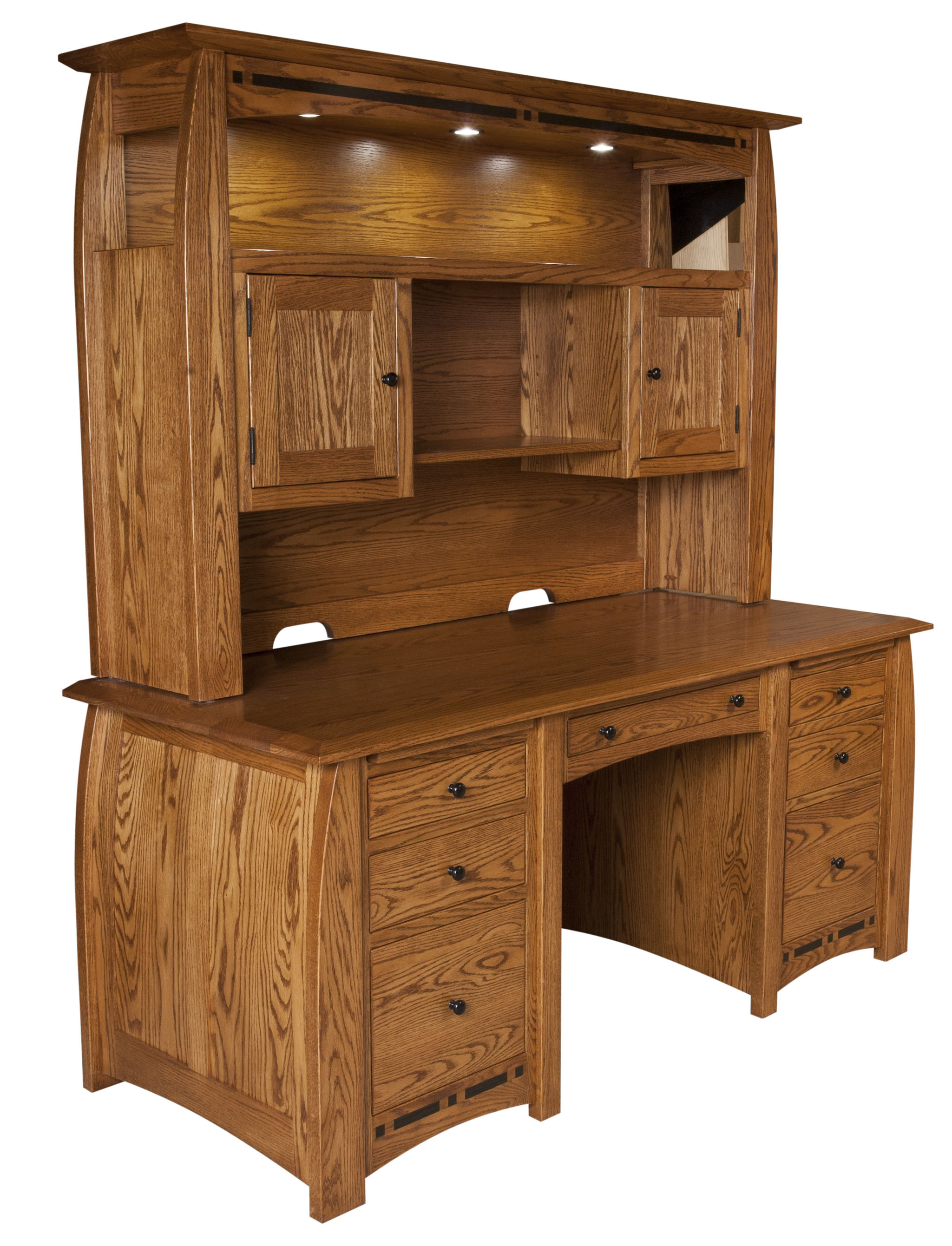 Boulder Creek Desk with Hutch-#218