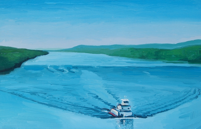 Leonard, Inland navigation, 7 1/2 x 12 Oil 