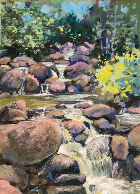 Grant, Descent from Madison Peake, NH, 11x8 Gouache
