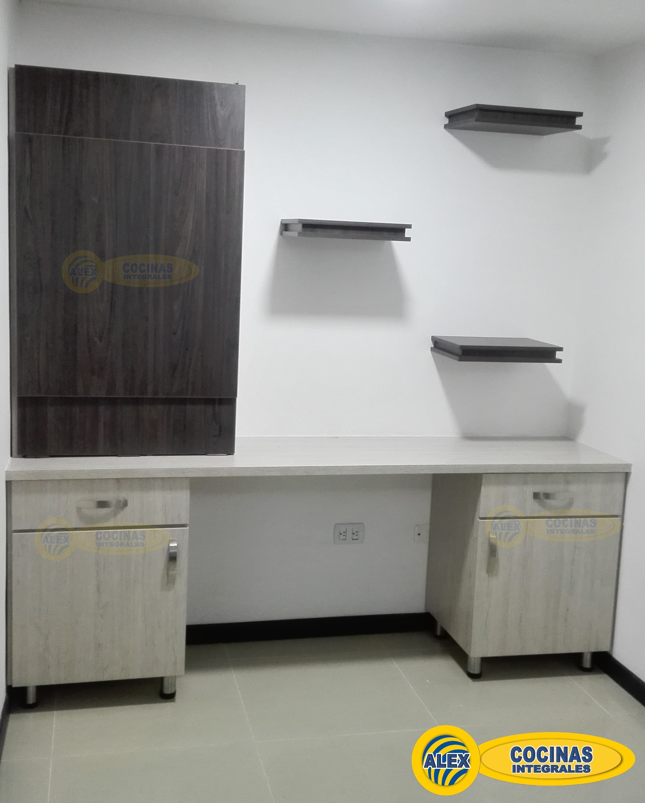 Mueble Estudio colores Chantilli y Tabacco Chic