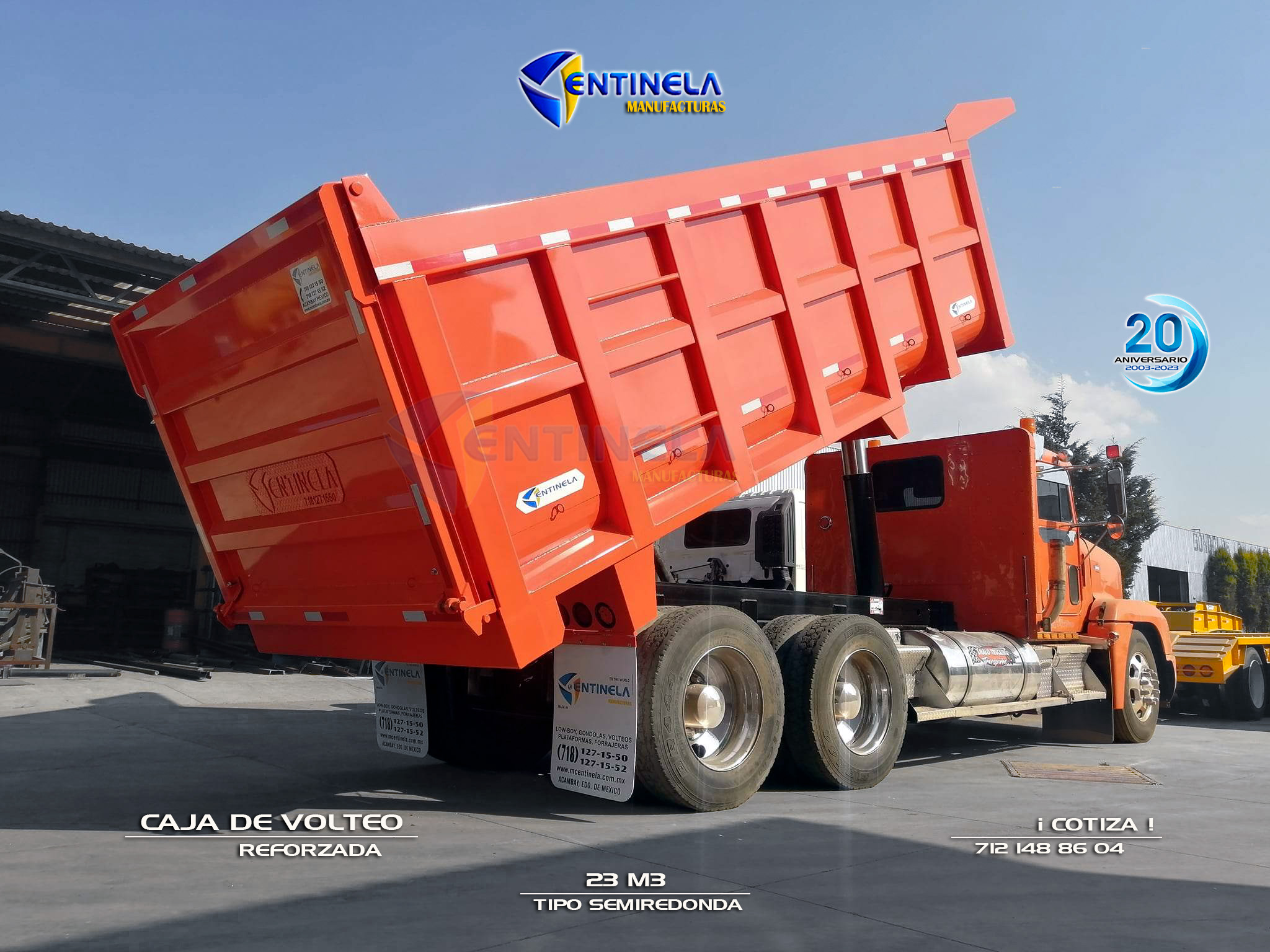 Volteo 22 m3 sobre chasis