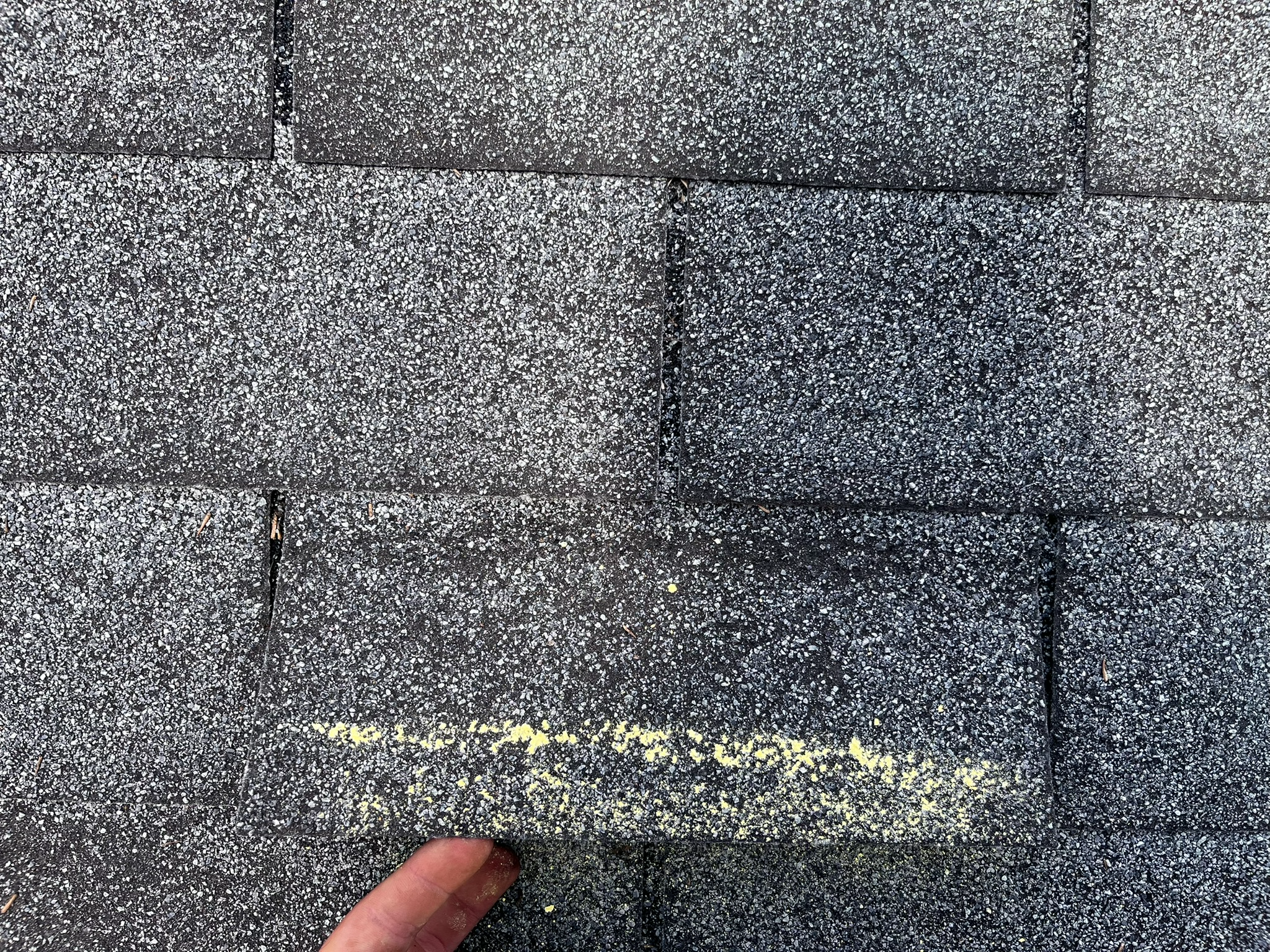 Creased Shingle (Wind Damage)