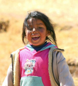 "Hope Grow Here" - We had the opportunity to stay in the barn of an Andean family. The farmer's daughter was the vision of hope.