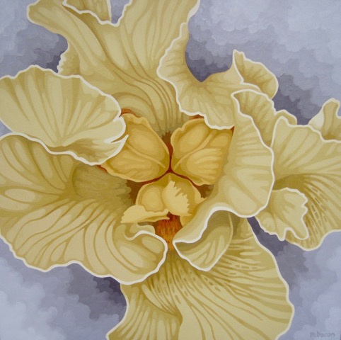 Yellow Iris Mandala 30 x 30