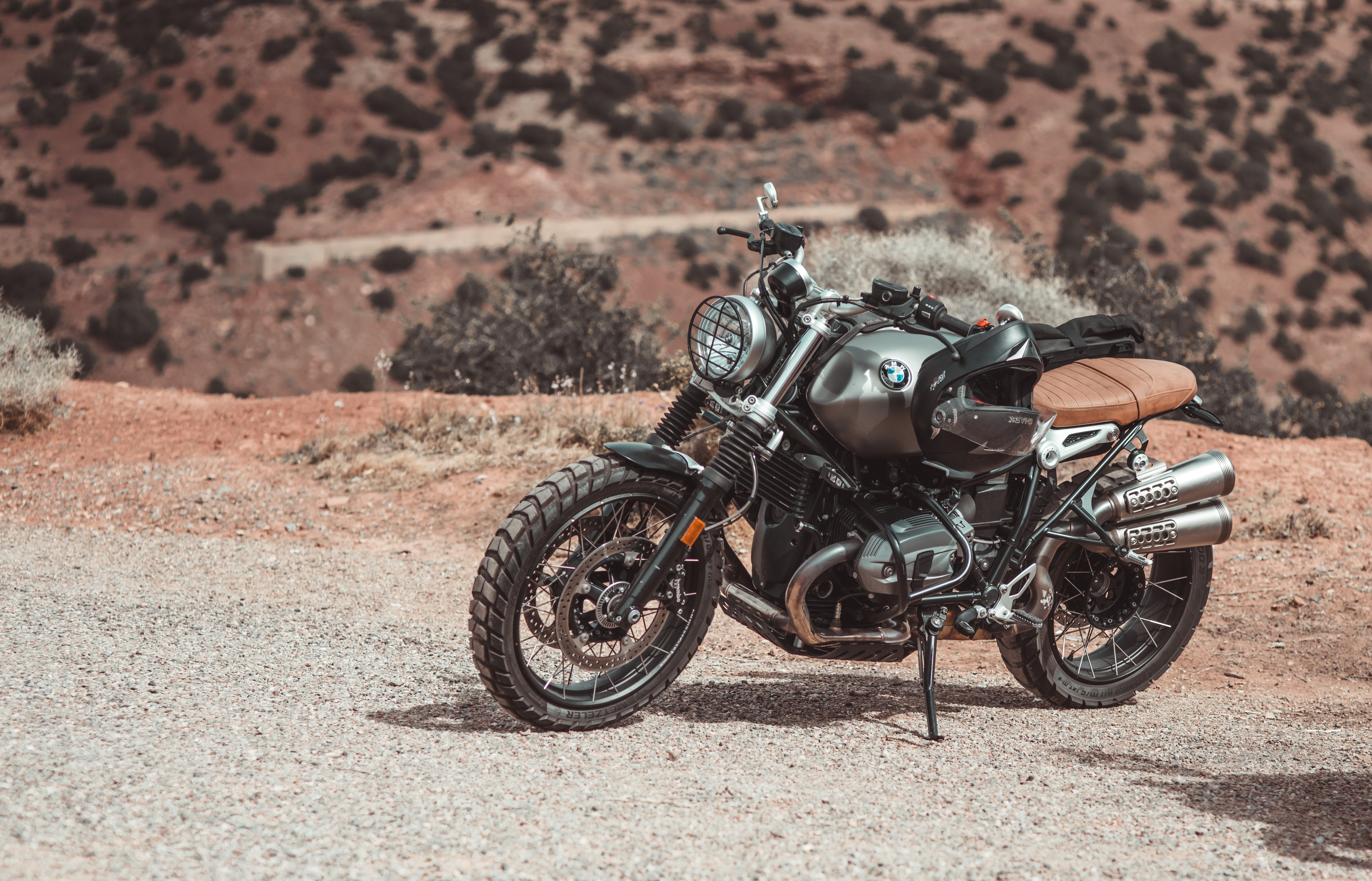 motorcycle in the desert 
