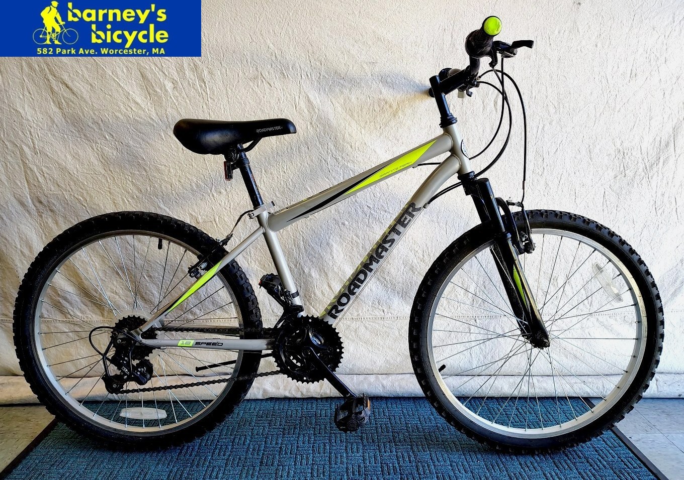 Road Master Granite Peak
Wheel Size: 24"/ Frame: Boy's
Speeds: 18spd
Price: $179.00 (Pro Tuned)