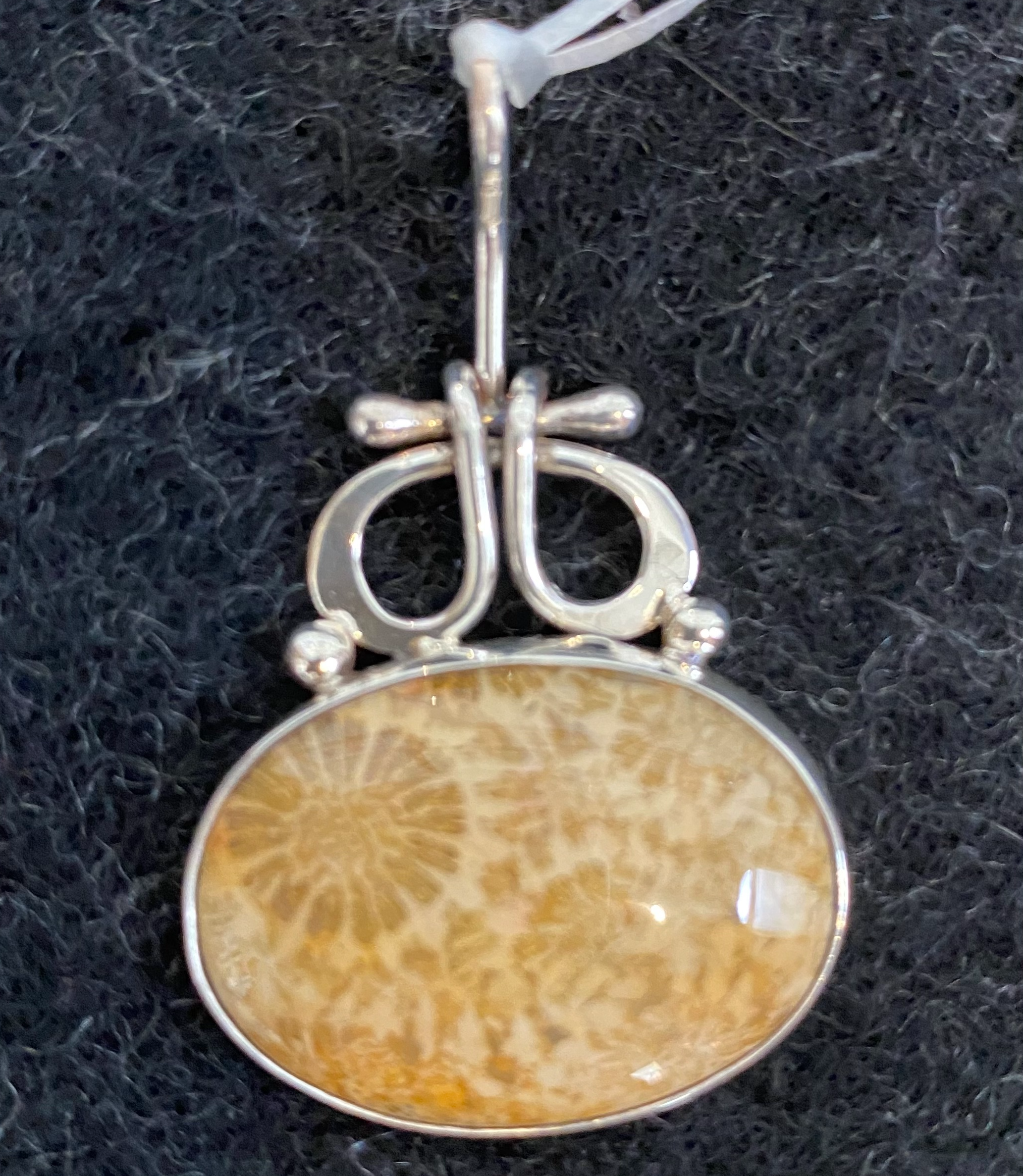 Petrified Coral Pendant
coral, sterling, hinge