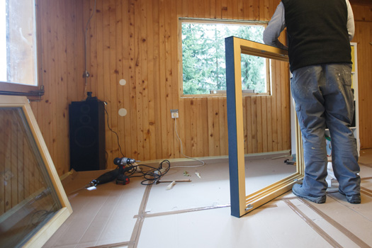 Worker Installing New Window