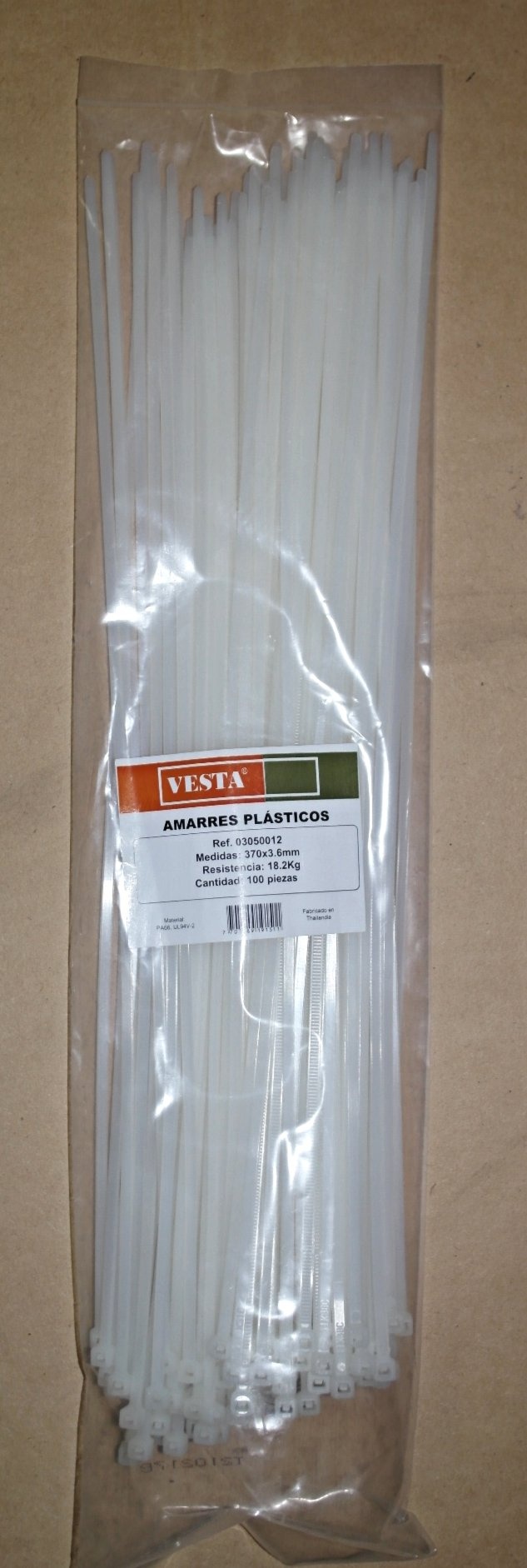 Amarre 162 mmx25mm negro 
Vesta Paquete x100 Cod:19437