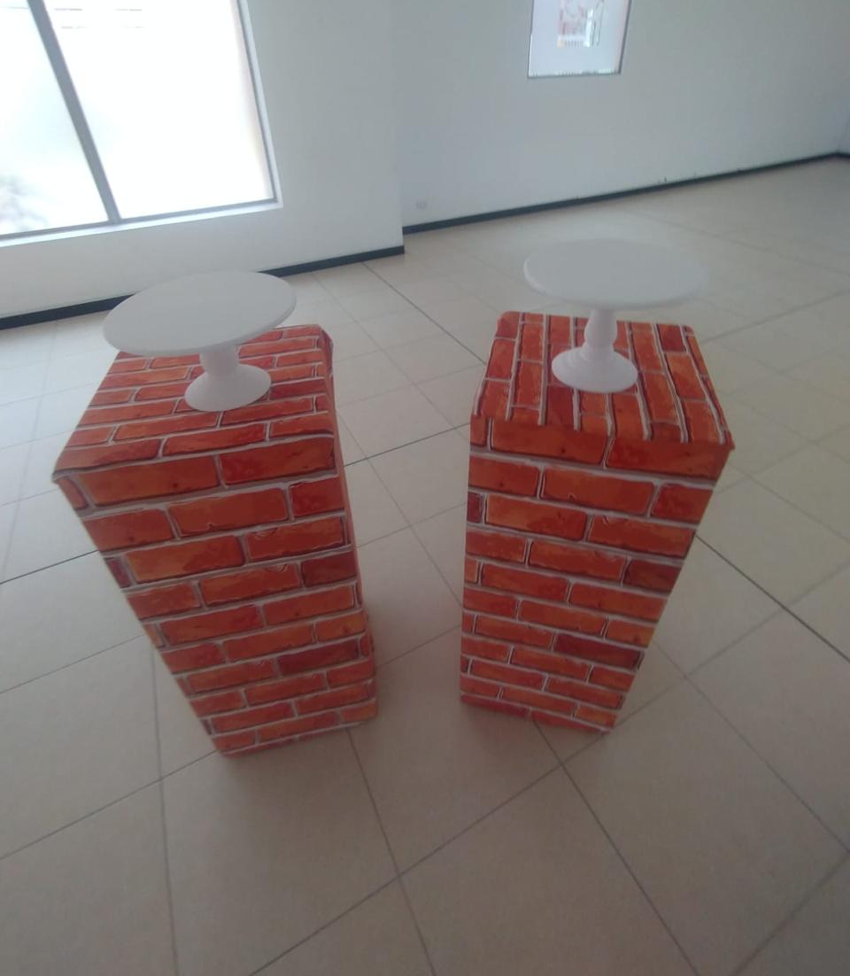 Mesa cubo estilo ladrillo
Alta 1,02 M Altura .41x41cm
$60,000 unidad