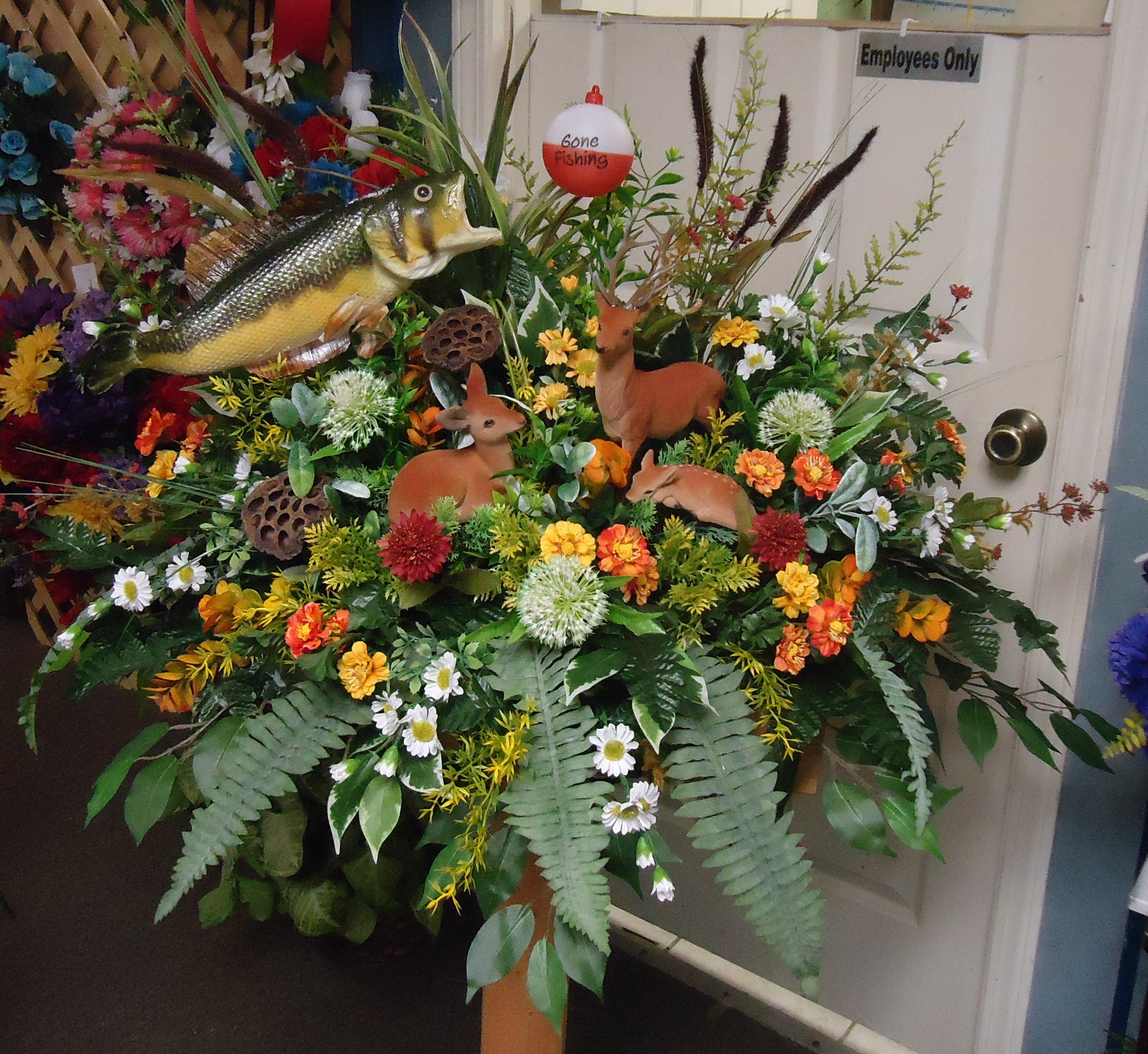 (9)  &quot;OUTDOOR BLESSINGS&apos;  
Mix Wildflowers
   w/ Deer &amp; Fish
    $400.00