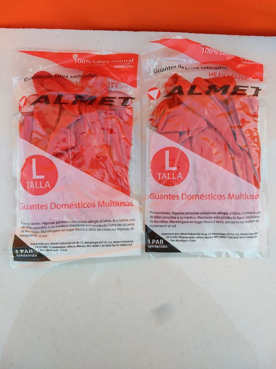 GUANTE PLÁSTICO