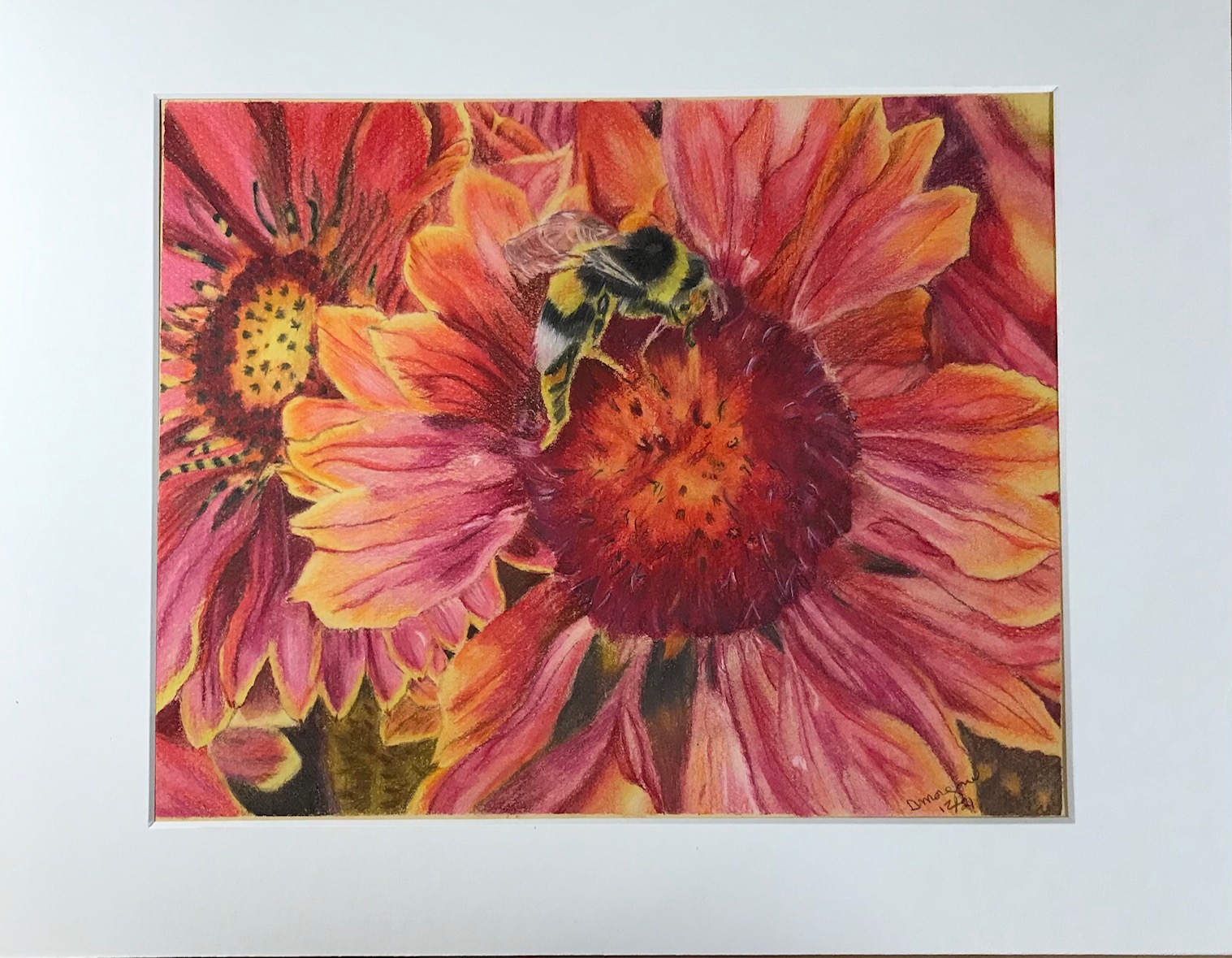 Dahlia with Bee