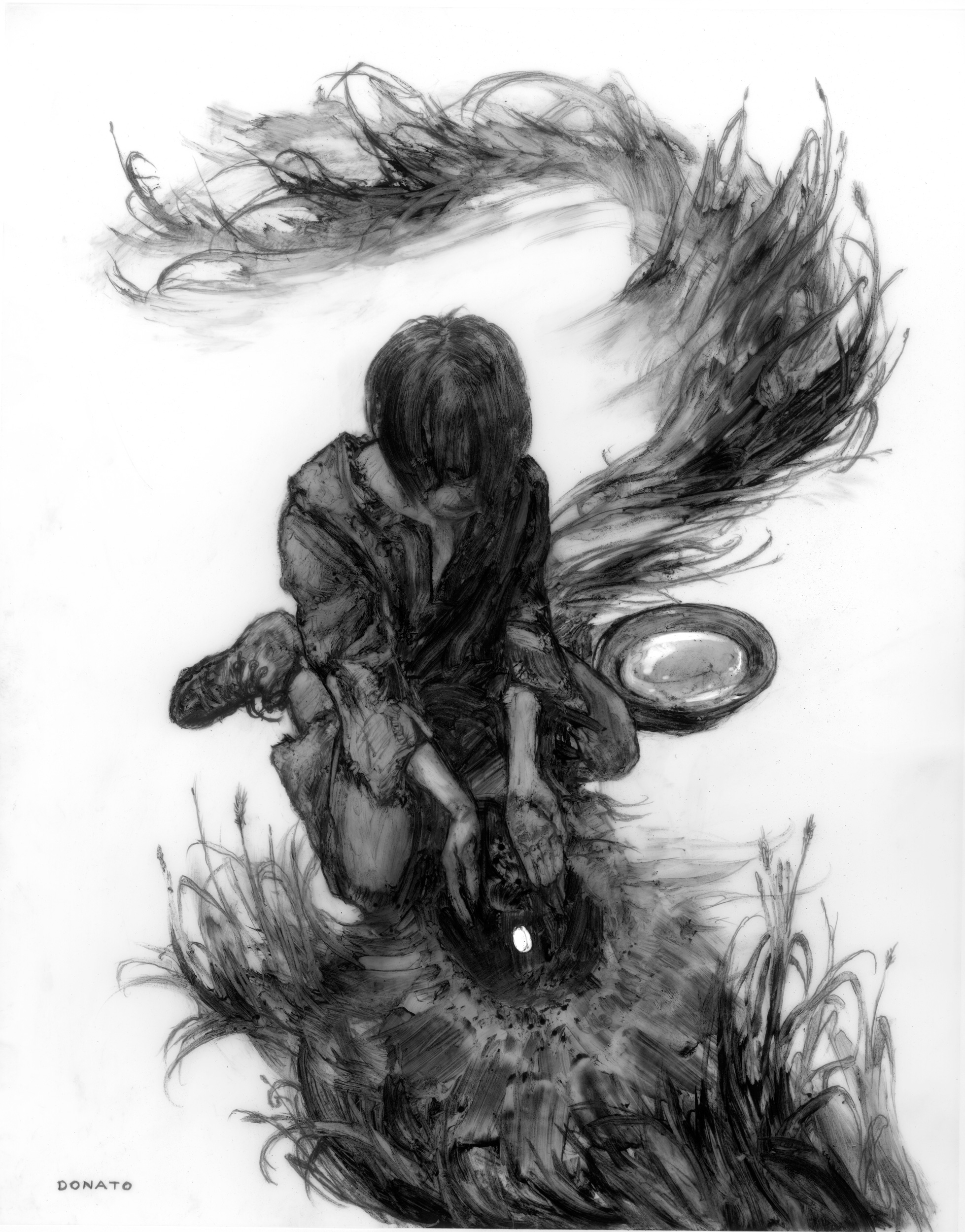 Spinning Silver - The Seed
14" x 11". Graphite on Duralar 2019