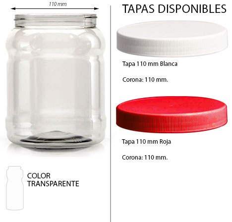 TARRO CIL. MEDIO GALON
Piezas por empaque:	36