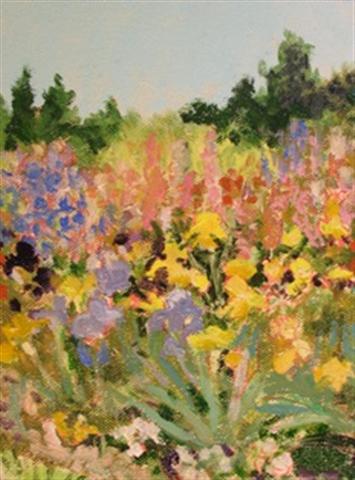 Taylor, Yellow Iris, 8x6 Oil