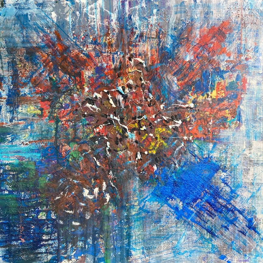 "Phoenix" 48" x 48" Acrylic on Canvas