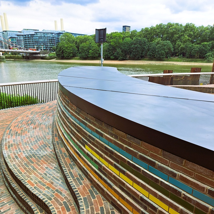 Chelsea Embankment London Artistic Metals AM bronze finish on roof panels