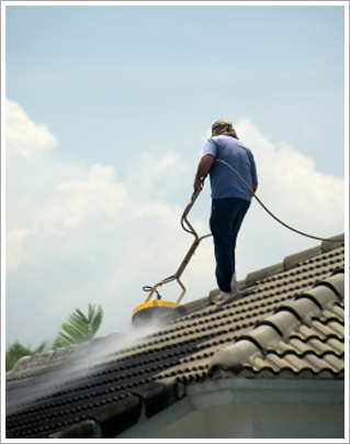 Pressure cleaning a roof||||