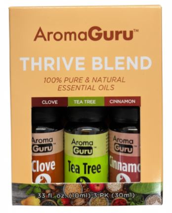 V08114B
3PK AROMA GURU TRIVE BLEND 10 ML
CLOVE-TEA TREE-CINNAMON
UPC 810051081145
12 CS PACK
