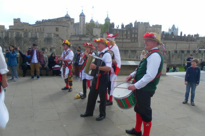 The Band outside the Tower of London