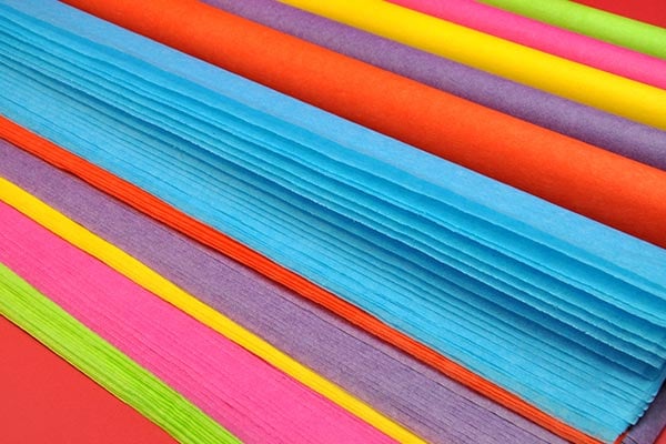 Rainbow Colored Reams of Tissue Wrapping Paper