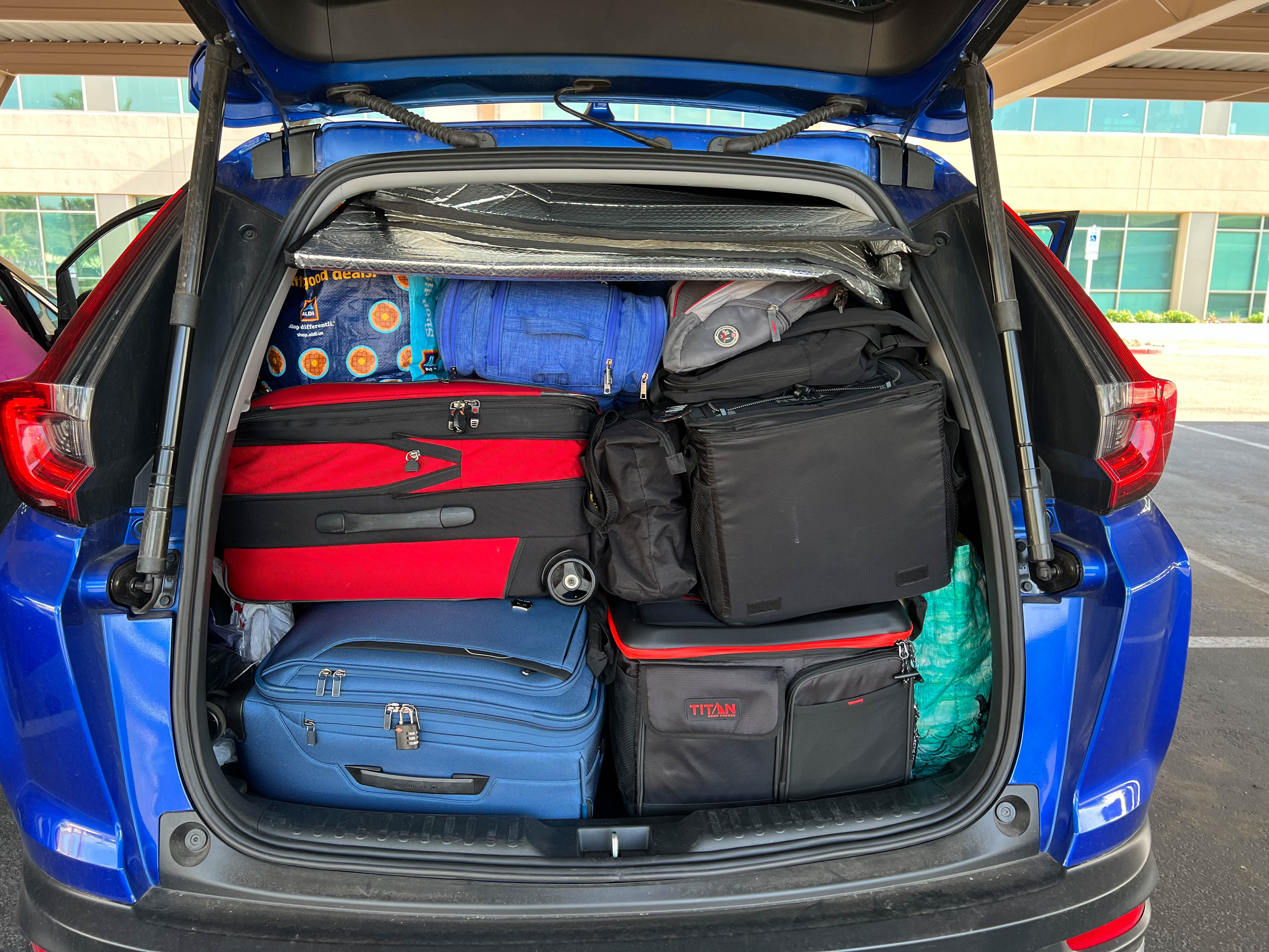 All packed up and ready to drive to San Jose