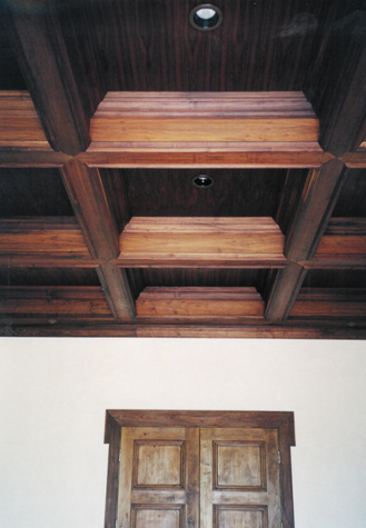 Dark Wood Custom Ceiling