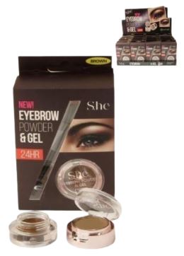 EG116BK
EYEBROW POWDER & GEL BLACK
