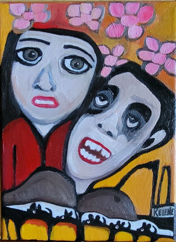 Title Lustful 12 x 12 acrylic on canvas Kelene 2024 $100.00