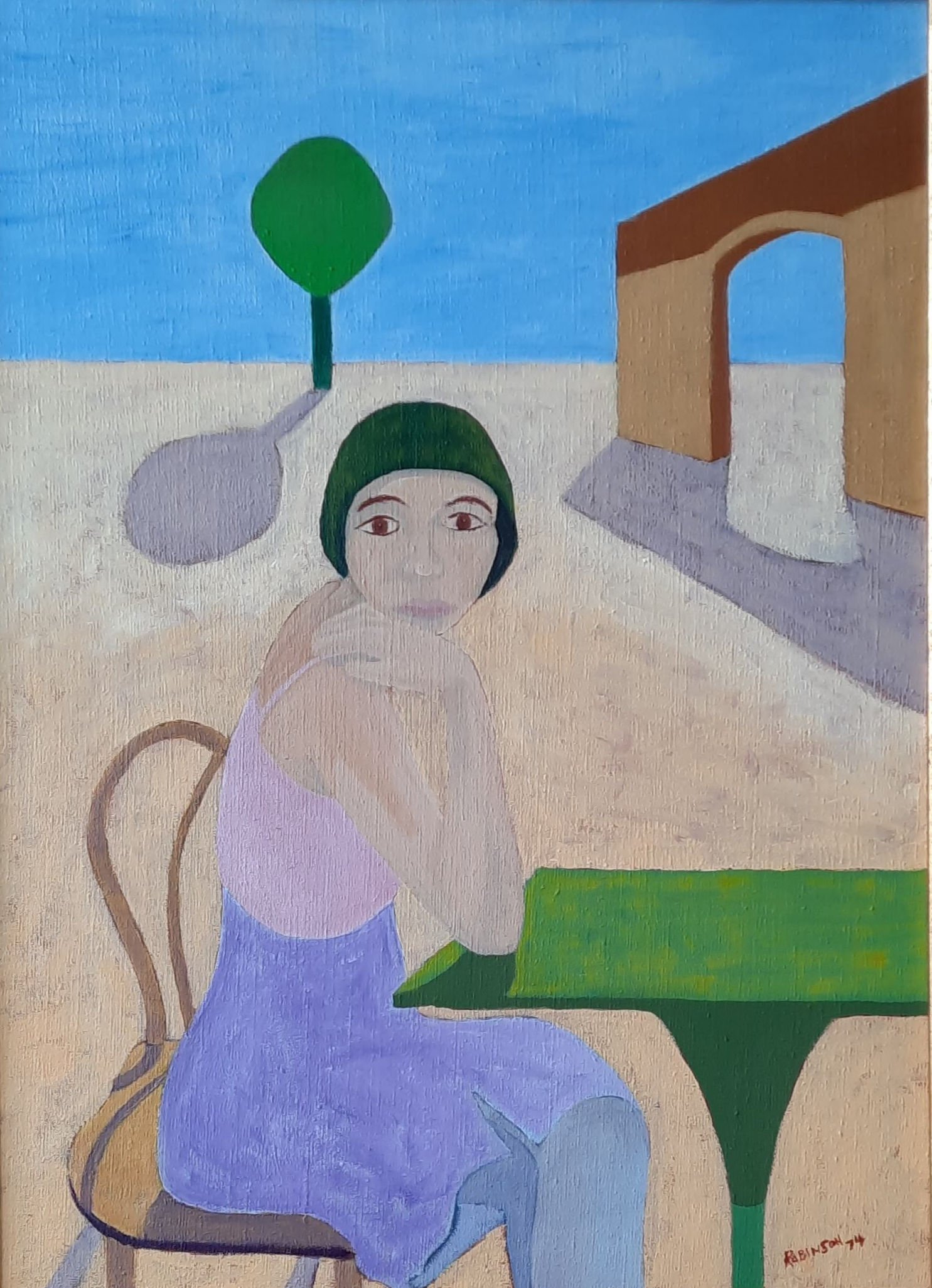 Ap-012 ANTICIPATION 22 in x 18 in Acrylic on Canvas private collection