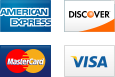 We accept American Express, Discover, MasterCard and Visa.||||