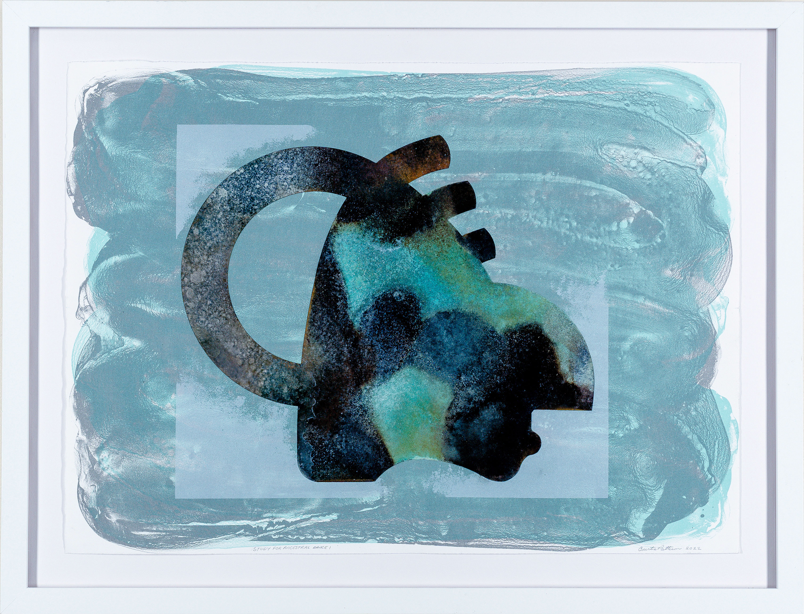 Study for Ancestral Dance, 2022
Copper Collé with Hot Patina and Tusche Wash, 22" x 30"