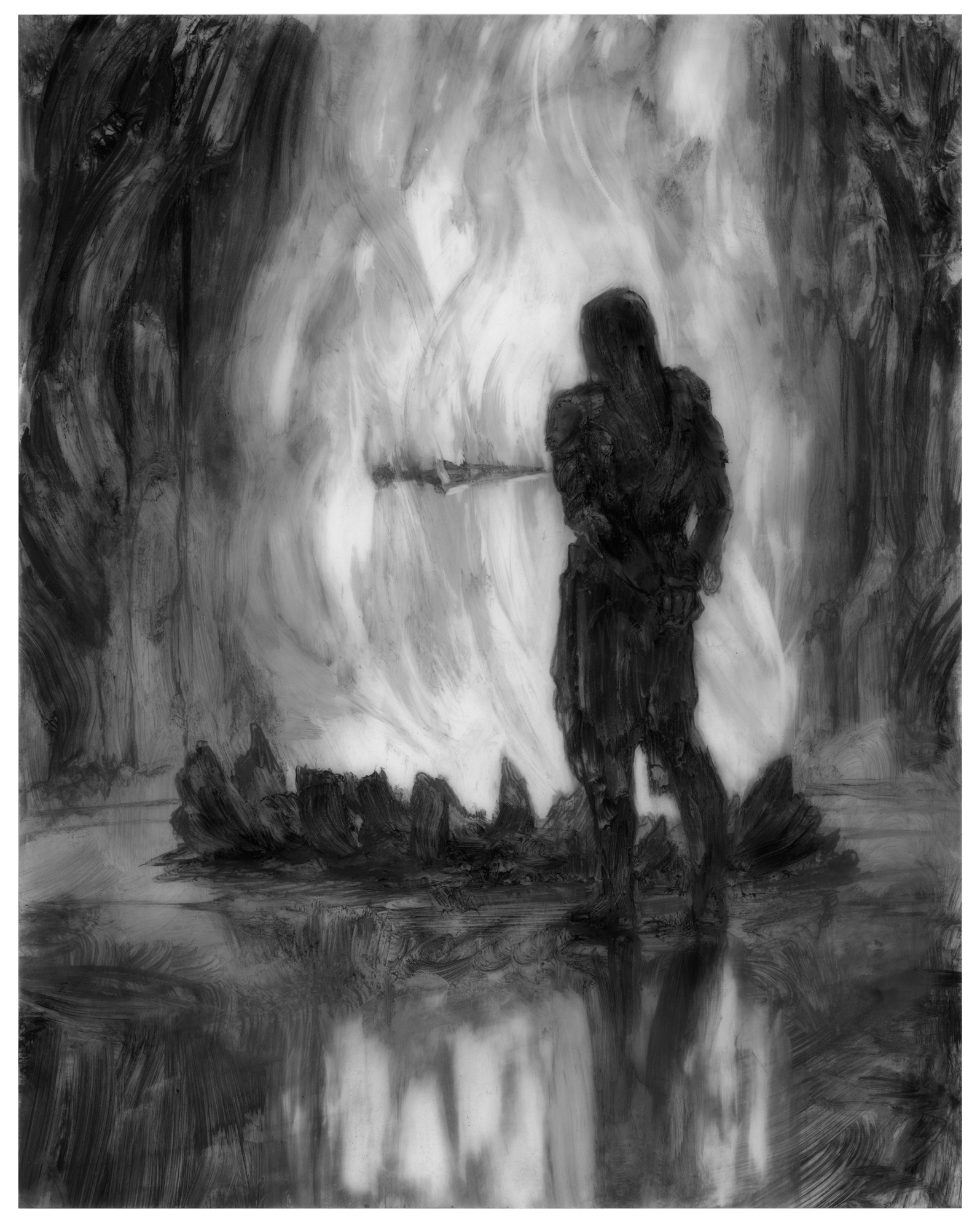 Elegy For Darkness - The Font
14" x 11". Graphite on Duralar 2018