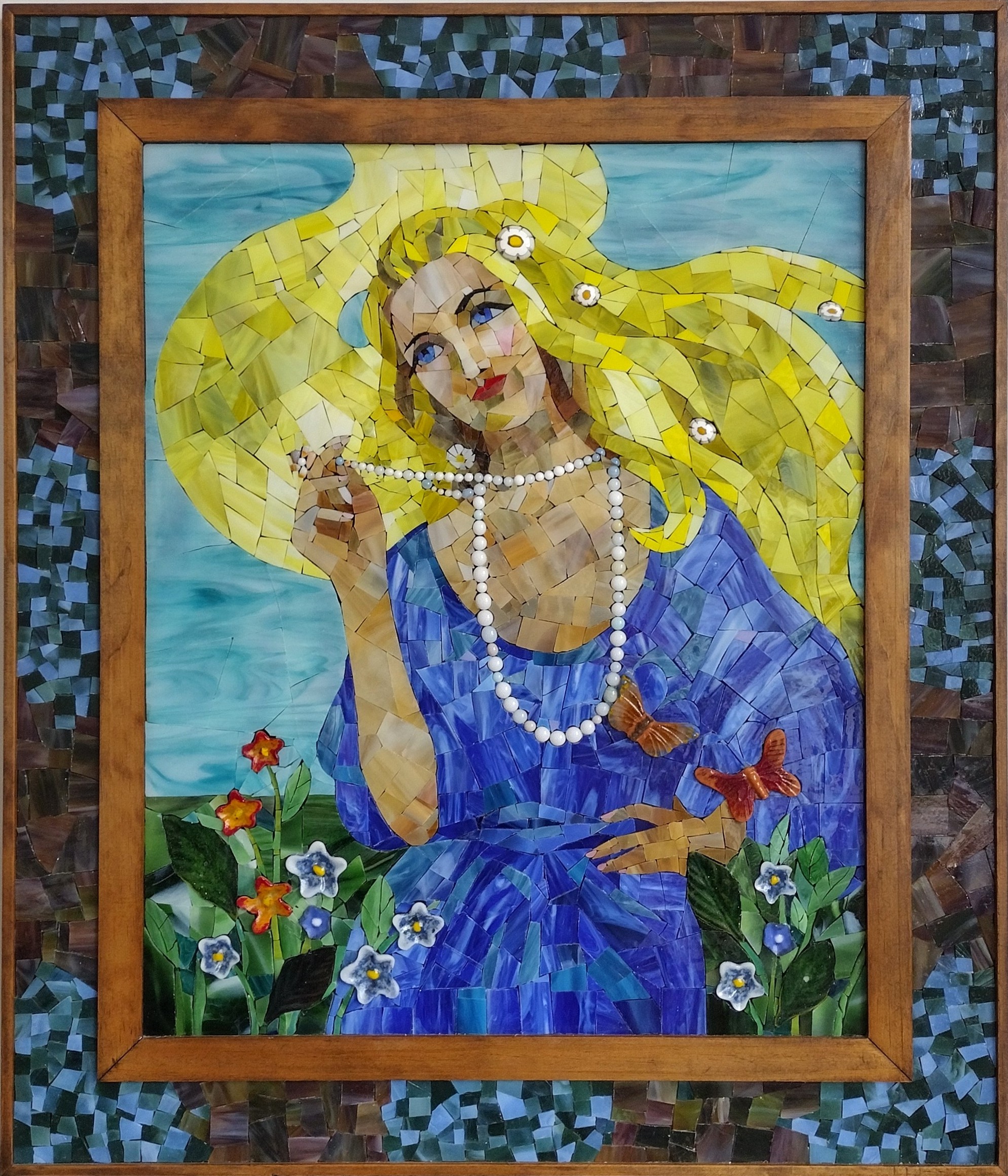 "Goldilocks"
by Nataliya Guchenia
Glass Size - 25"H X 21"W
$2,950.00