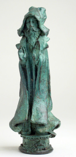 While Bishop (Gandalf chess piece)
Artist: Bill Girard, Royal Oak, MI
Formerly collection of Allen Abramson
Photo courtesy of Ken Weikal, Farmington Hills, MI. 