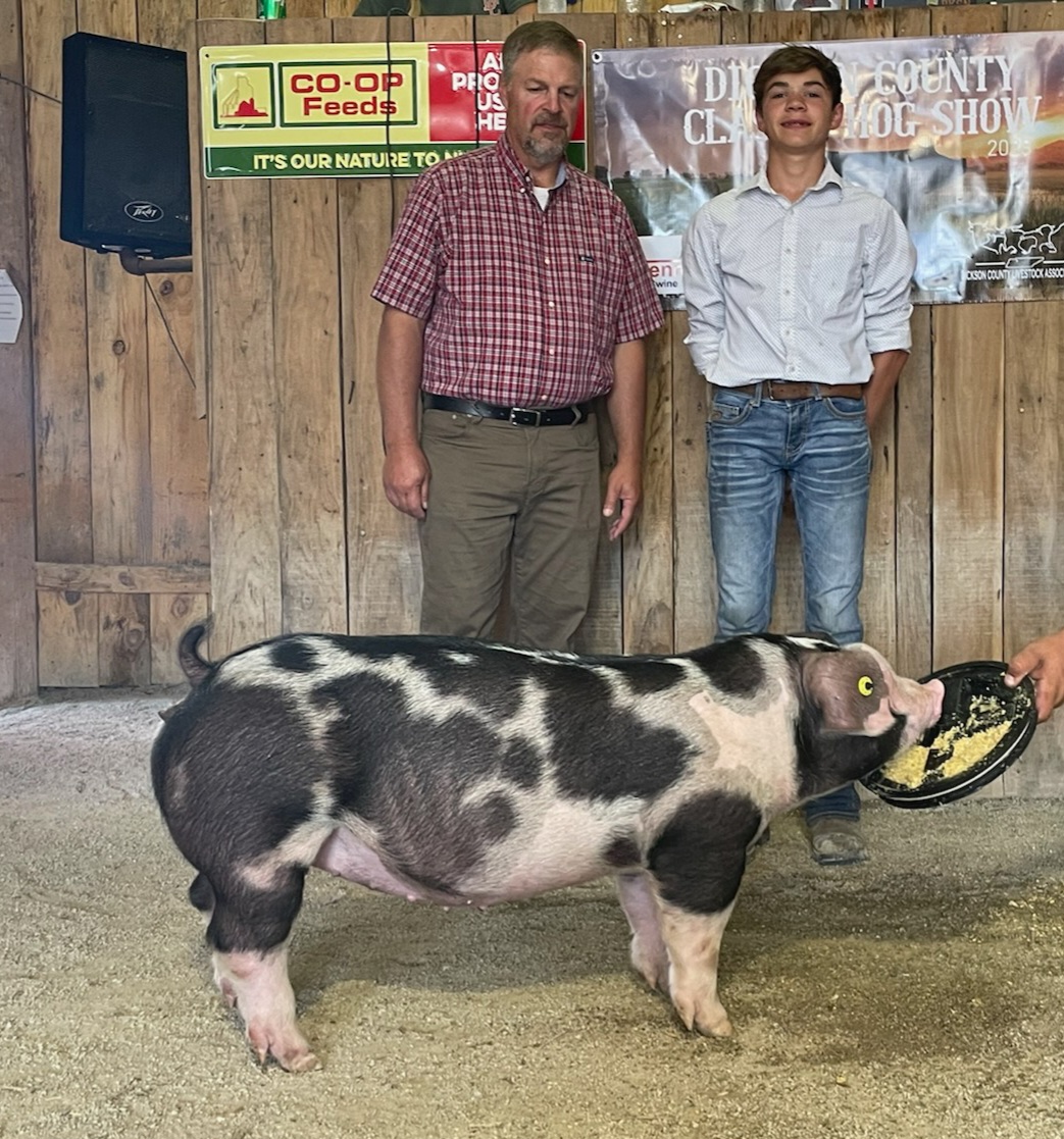 Nathan Roach
Dickson County Classic
Reserve Champion Spot Gilt
3rd Overall TN Bred Purebred Gilt