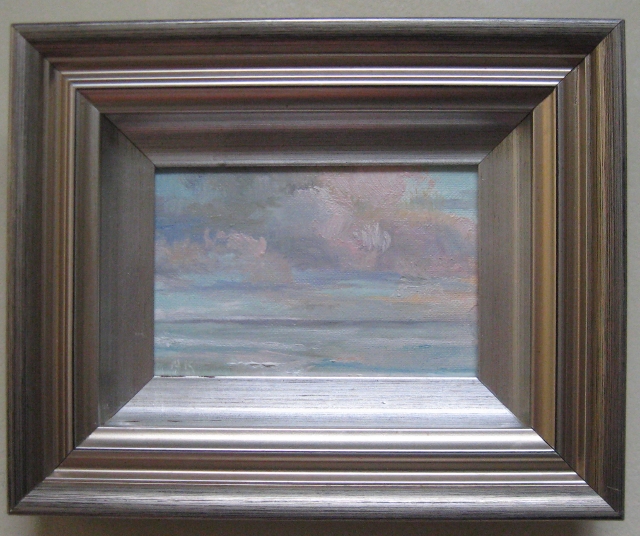 Reading the Sky, 3 x 4.25 Oil on Panel