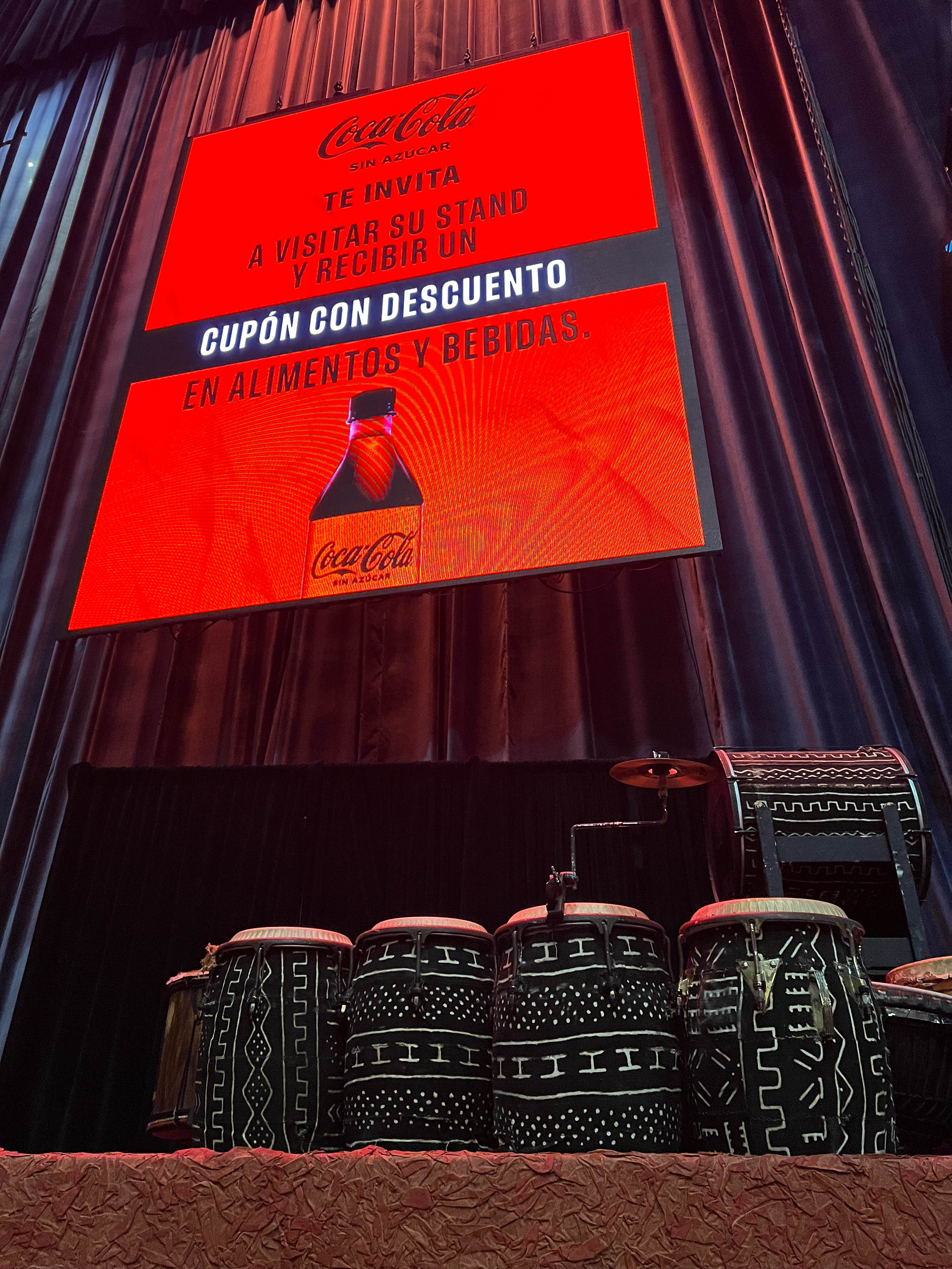 Ads just above Daddy's drums