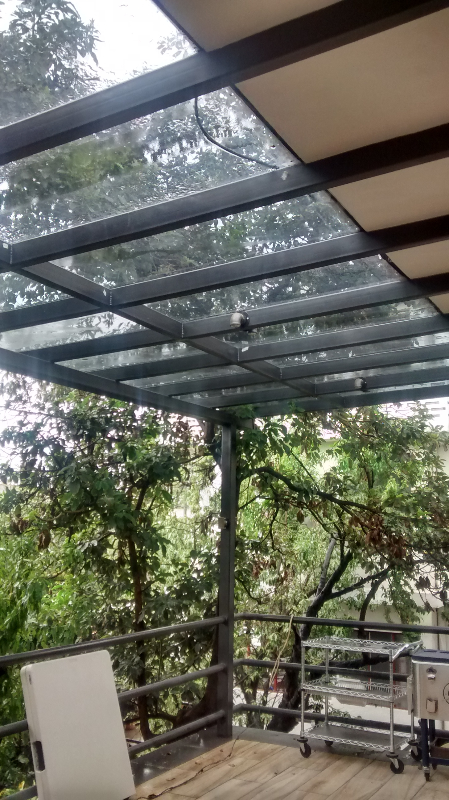 Domo plano de cristal templado de 6mm.