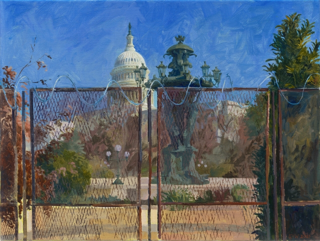 Wilson, Barbed Wire and Botanic Garden, 18x24 Oil