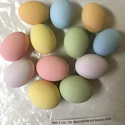 12 Pastel Ceramic Bird Eggs