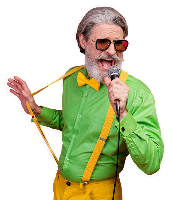 Party singing karaoke
