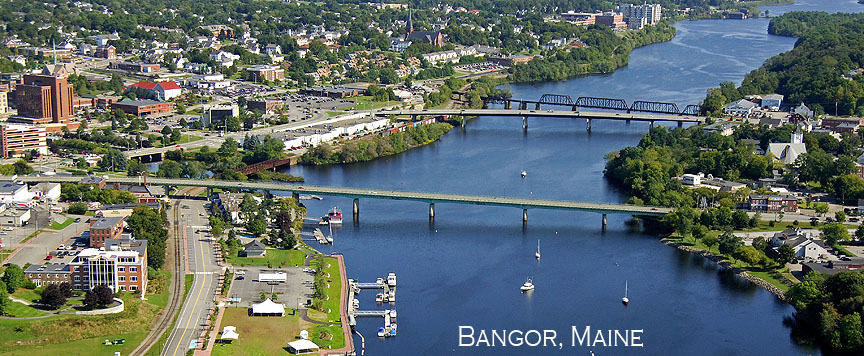 Aerial View of Bangor, Maine