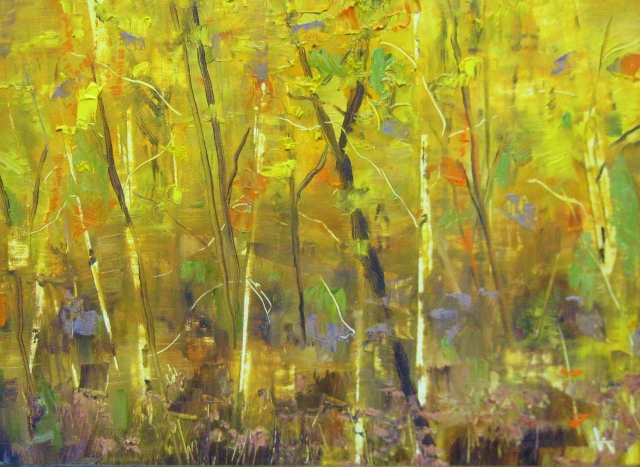 Waldrop, Yellow Woods, 9" x 12" Oil