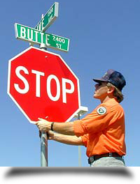 Stop signs being implemented||||