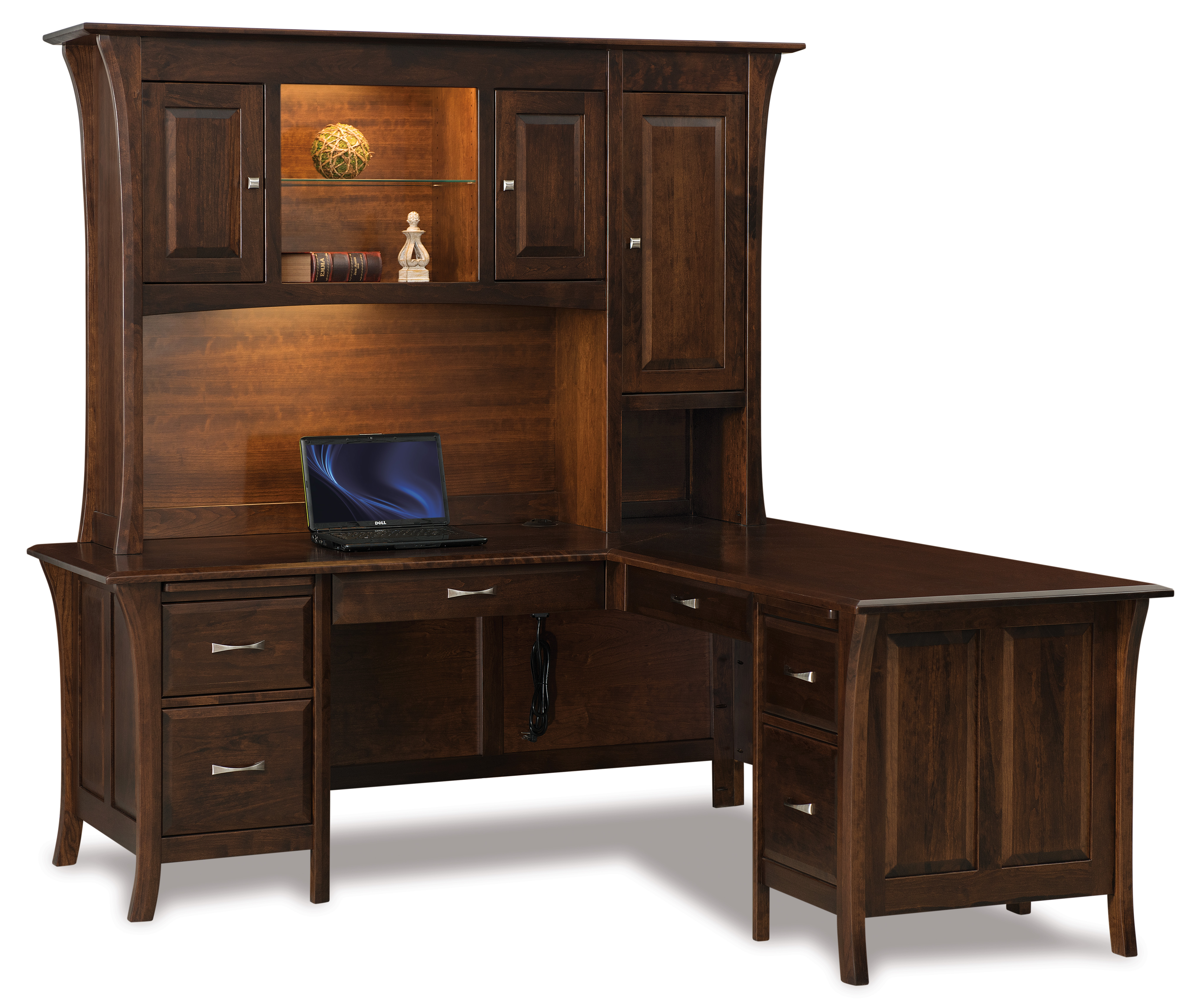 Ensenada L Desk w/Hutch-#132